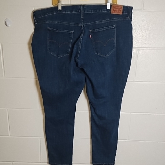 Levi's Dark Blue Stretchy 311 Shaping Skinny Denim Jeans 24W - Picture 1 of 10